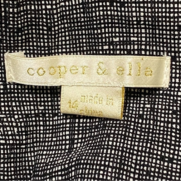 Cooper & Ella Plaid Ankle Pants Black White Stretch Career Trousers Size 14 NWT - Picture 6 of 9